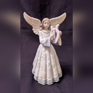 LLADRO ANGEL "HEAVENLY HARPIST" TREE TOPPER #5830 RETIRED MINT
